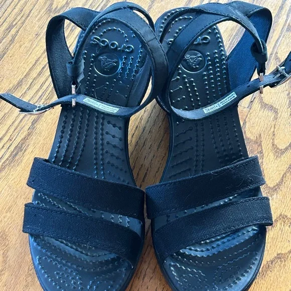 CROCS Black Wedges for Women - Picture 12 of 16